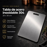 Tabla de Acero Inoxidable | Corta SIN microplásticos en tu comida y olvídate de los olores 🔪