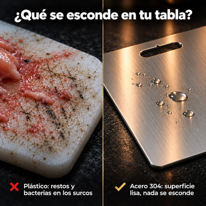 Qué se esconde en tu tabla: plástico con surcos vs. acero 304 liso
